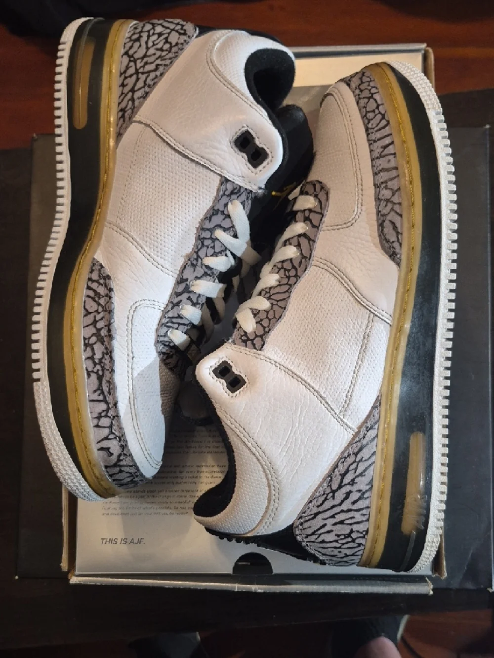 Air Jordan Fusion 3 (AJF 3) 'White Black Varsity Maze' (2008) M8/W9.5 EUC W/BOX
